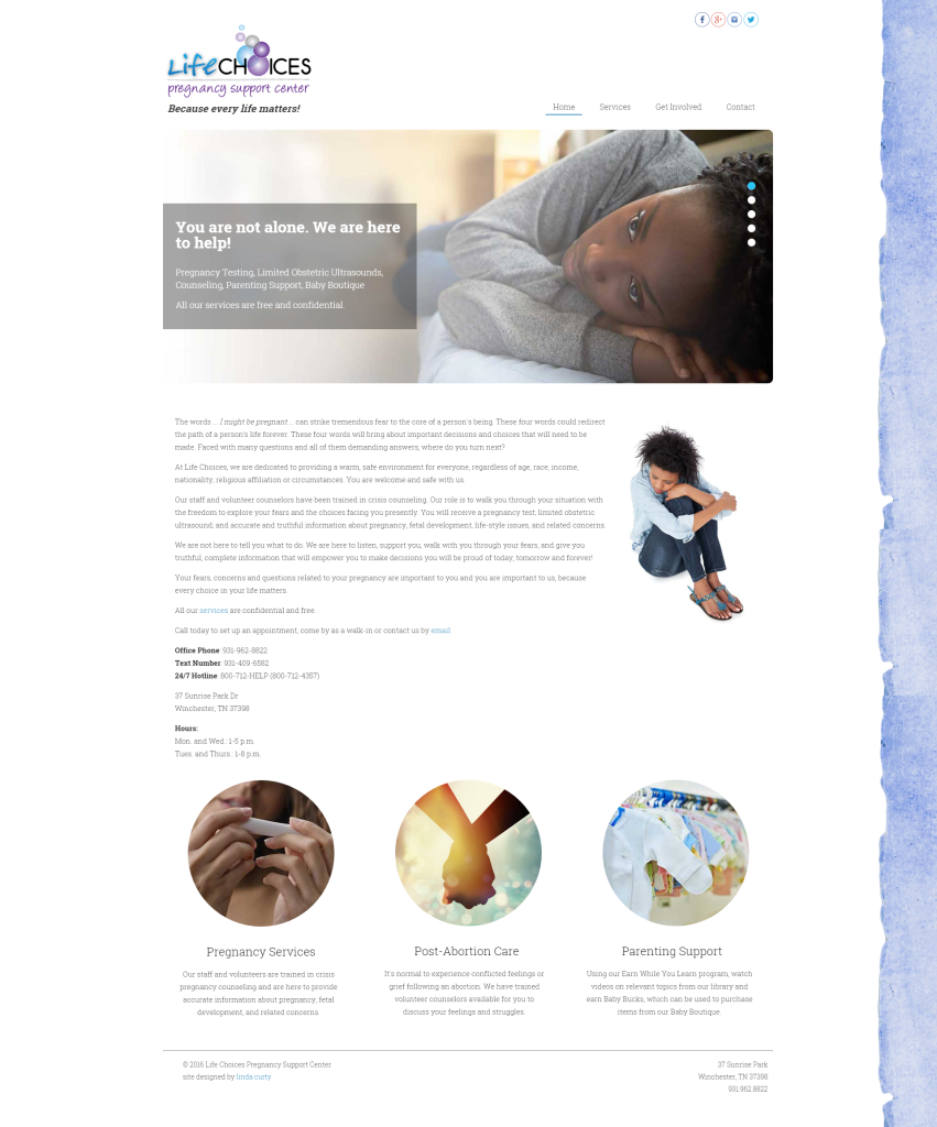 Life Choices Local Nonprofit Website Design